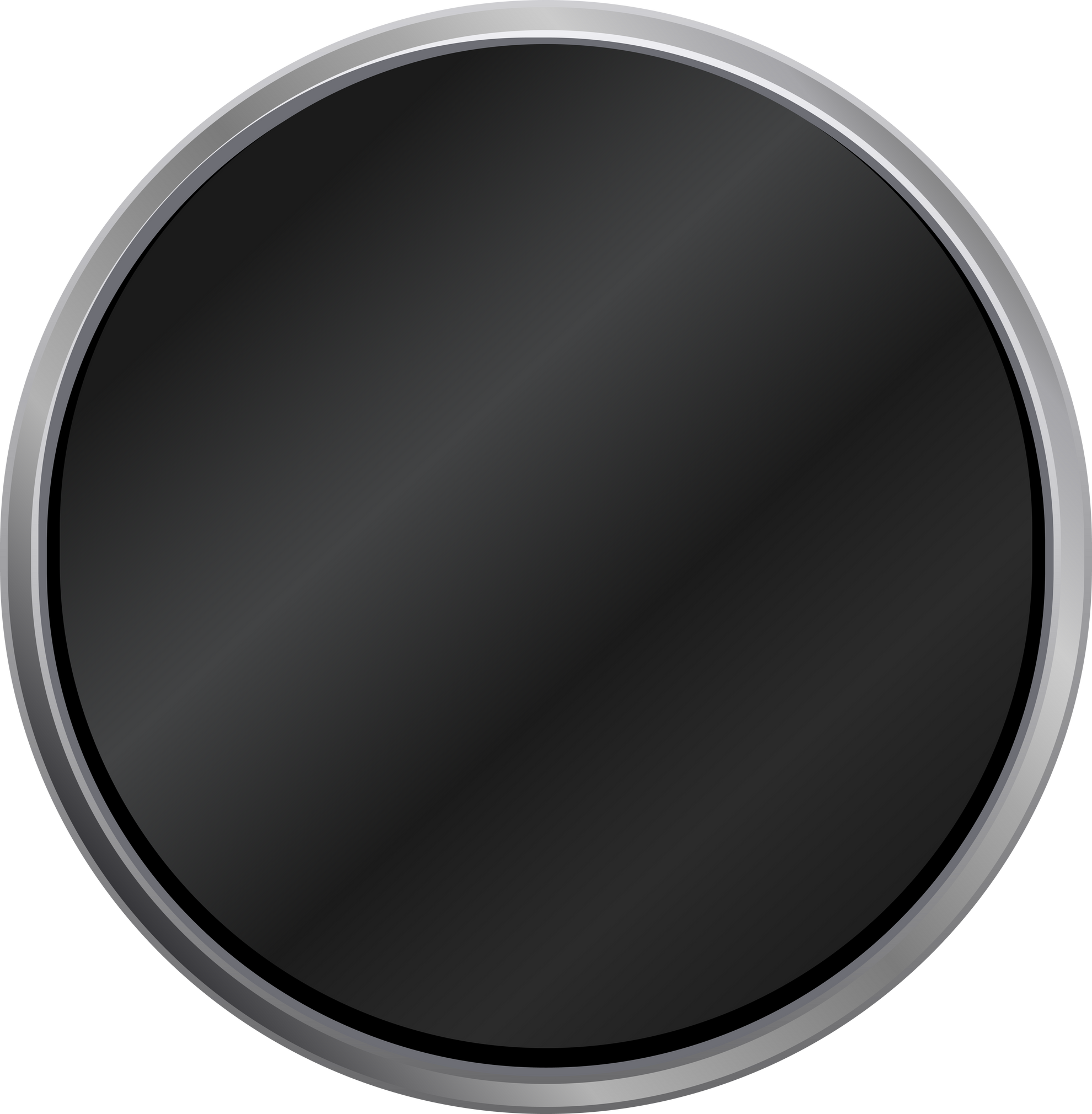 round shape reflection shiny metal app frame button